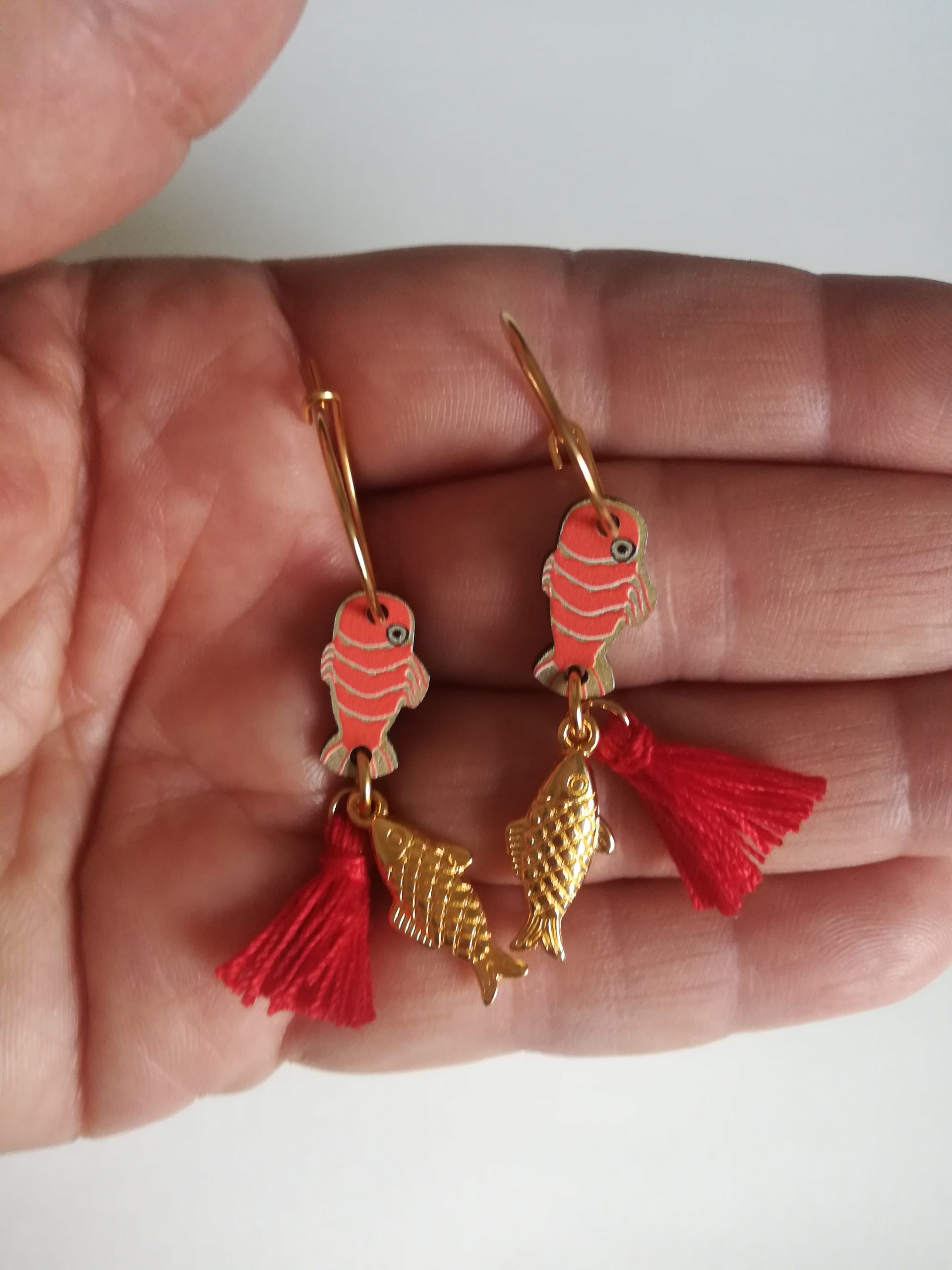 Pendientes pez mini, oriental - Imagen 2