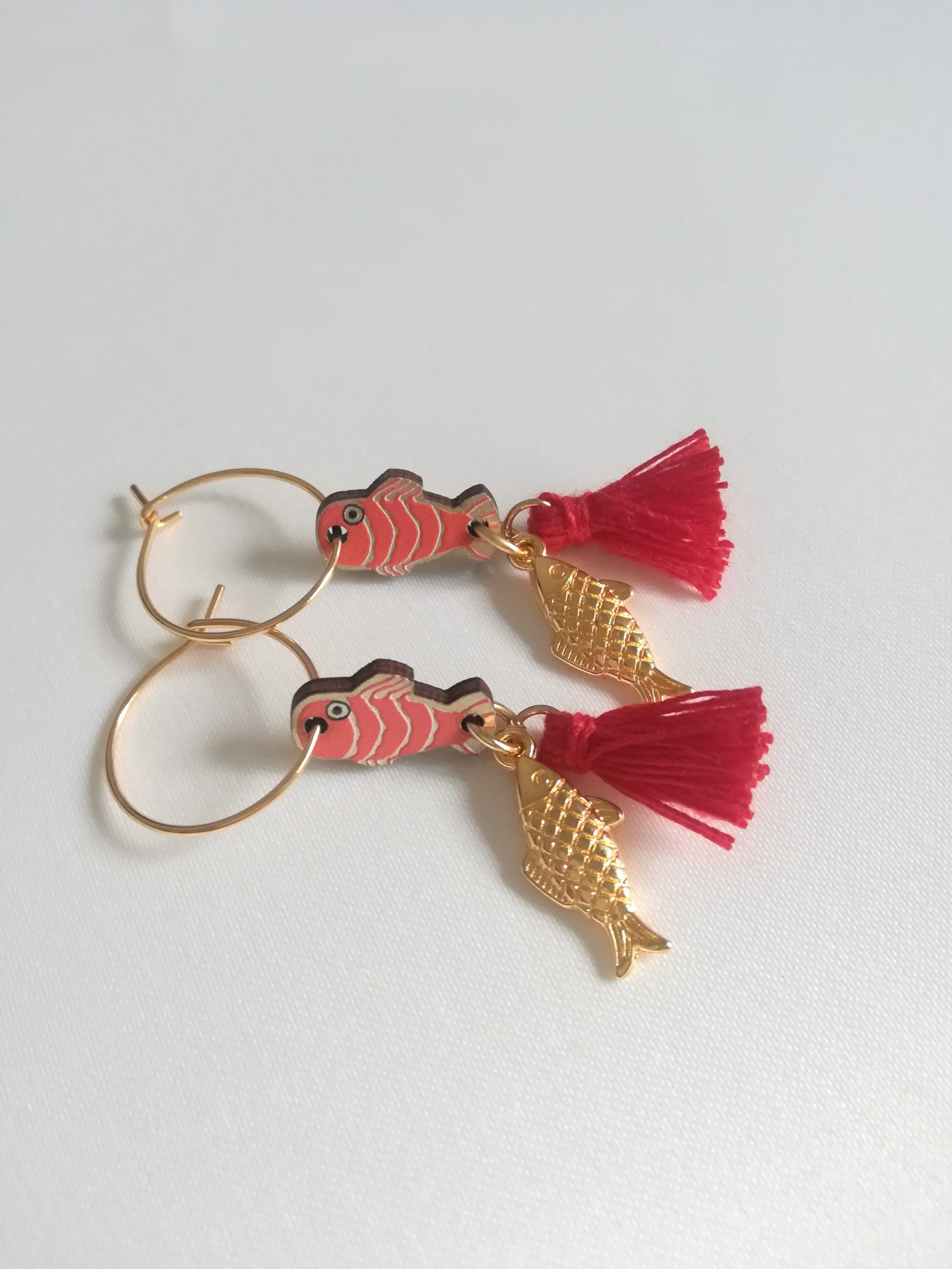 Pendientes pez mini, oriental