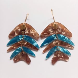 Pendientes raspas océano.