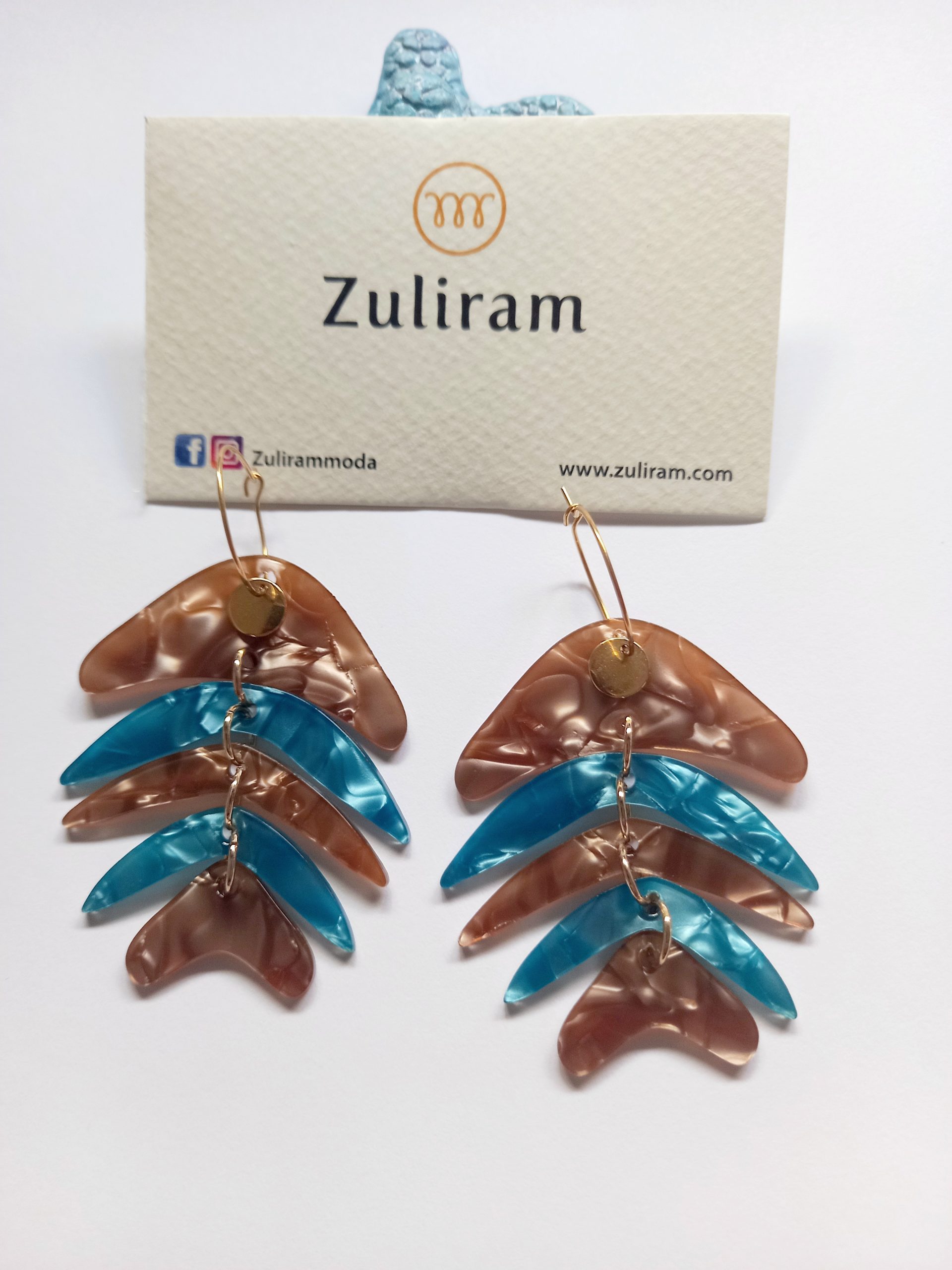Pendientes raspas océano. - Imagen 2