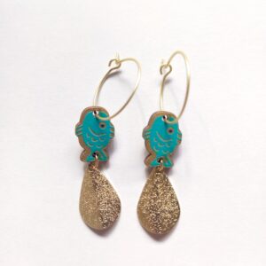 Pendientes pez indio
