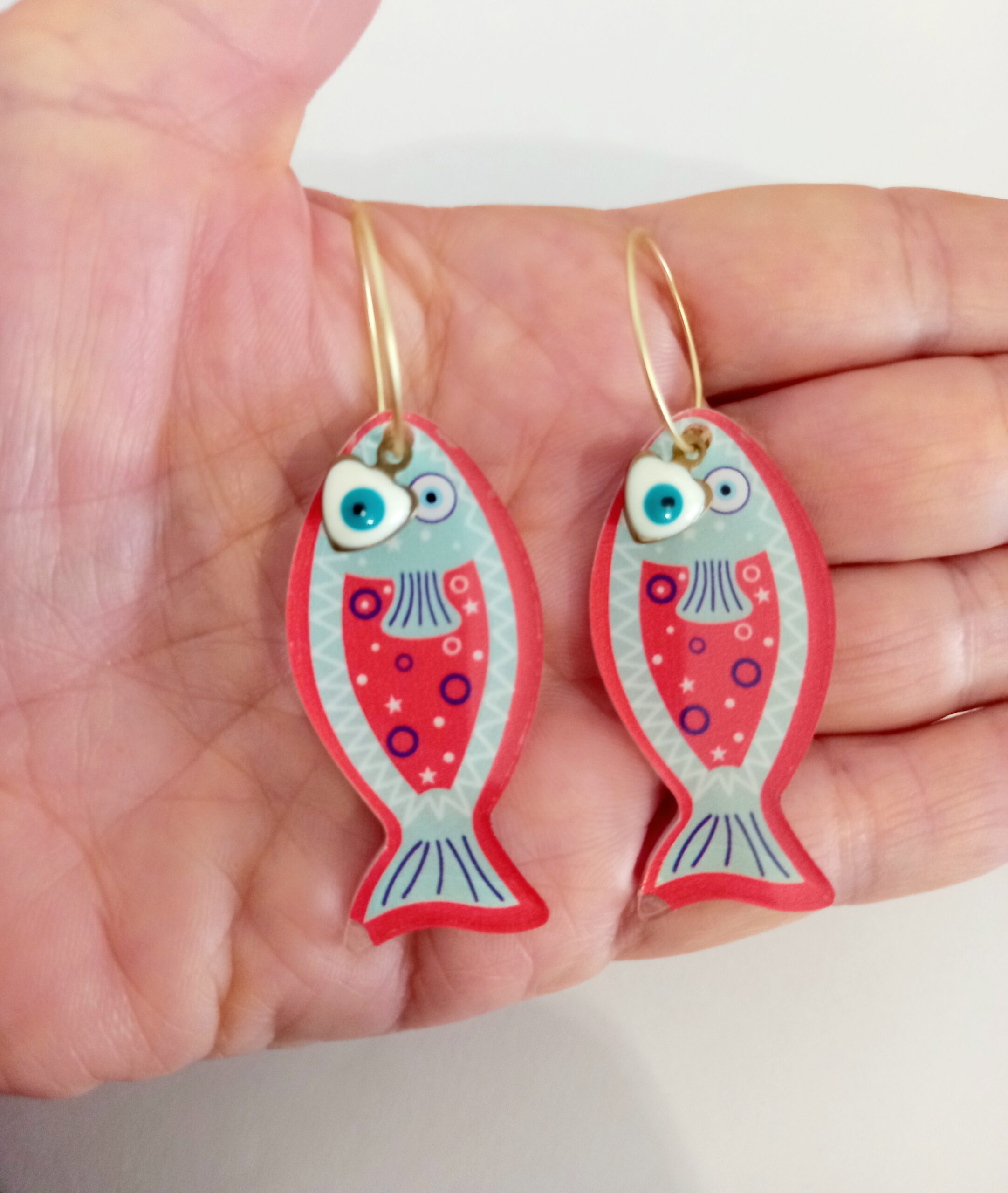 Pendientes pez retro - Imagen 2