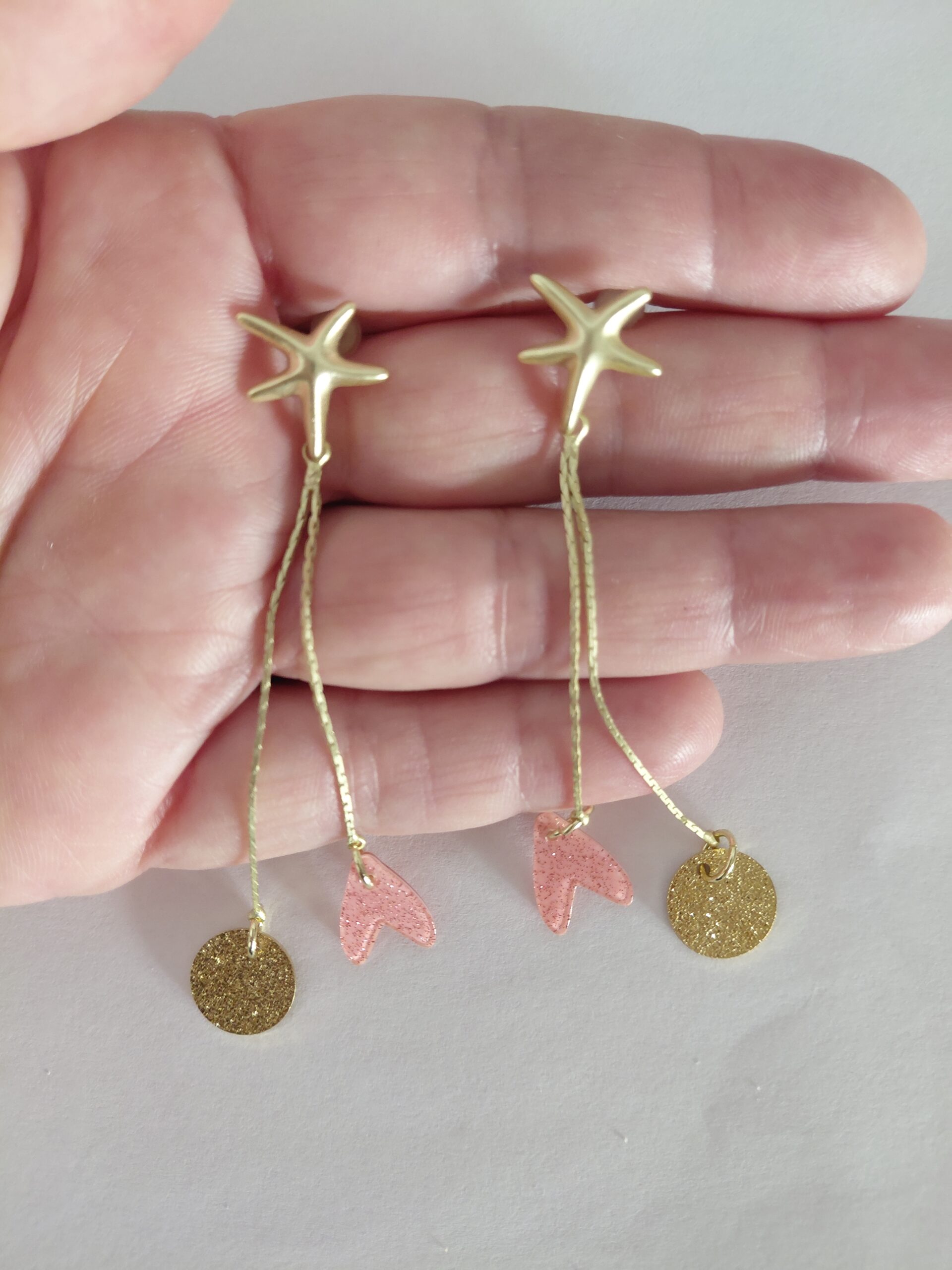 Pendientes flecos, cola de pez. - Imagen 2