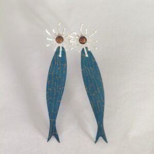 Pendientes pez mar profundo burbuja.